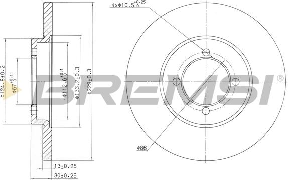 Bremsi CD6379S - Brake Disc car-mod.net