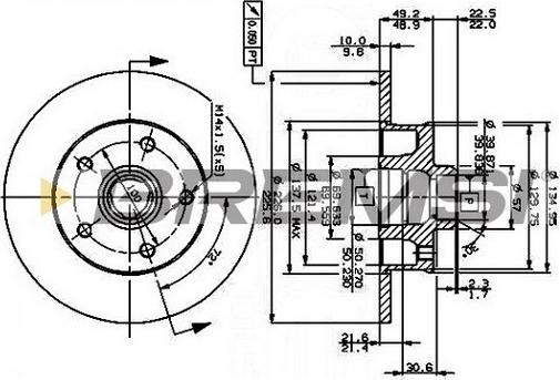 Bremsi CD6266S - Brake Disc car-mod.net