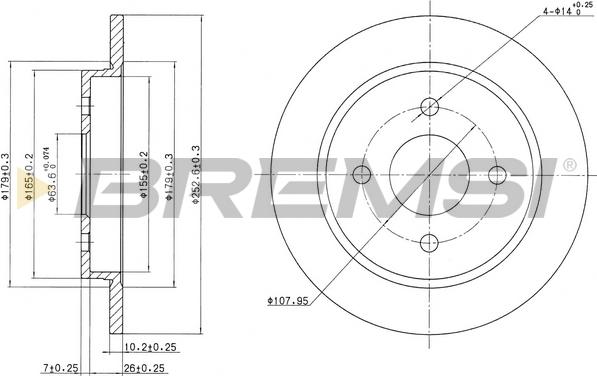Bremsi CD6281S - Brake Disc car-mod.net