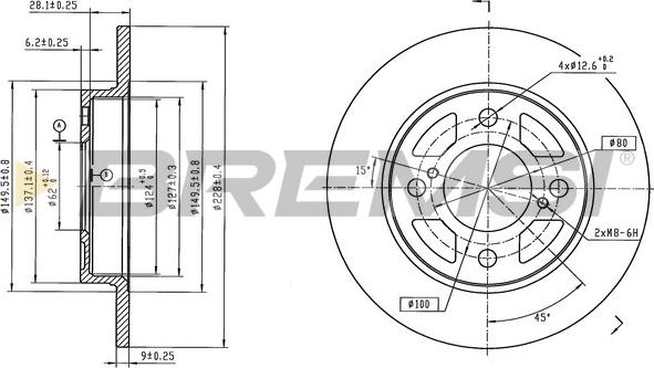 Bremsi CD8981S - Brake Disc car-mod.net
