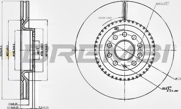 Bremsi CD7504V - Brake Disc car-mod.net