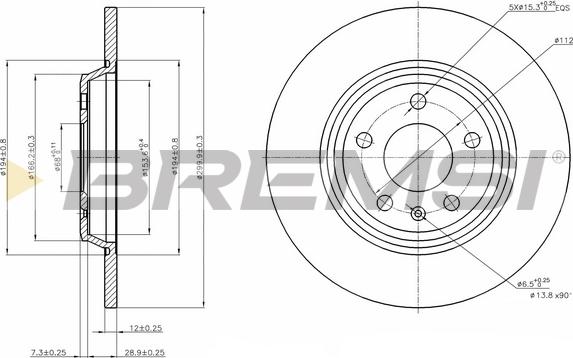 Bremsi CD7666S - Brake Disc car-mod.net