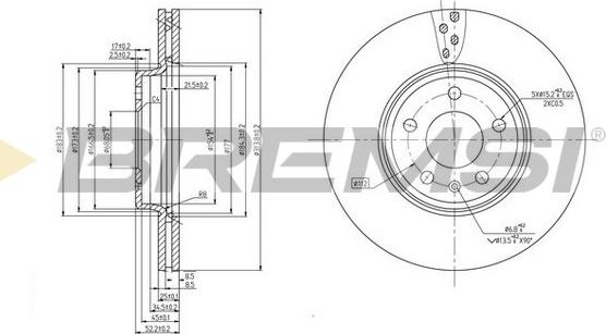 Bremsi CD7663V - Brake Disc car-mod.net