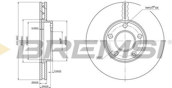 Bremsi CD7014V - Brake Disc car-mod.net