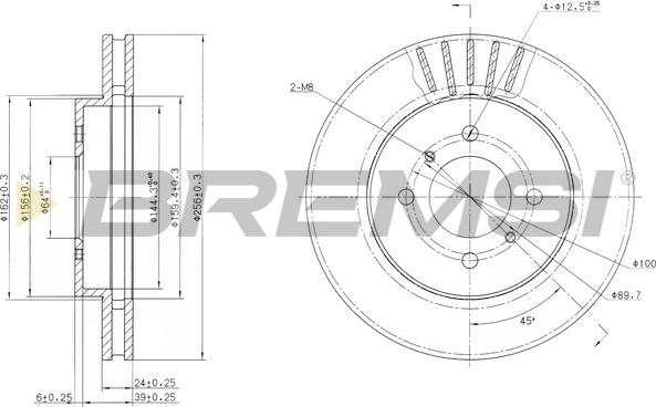 Bremsi CD7193V - Brake Disc car-mod.net