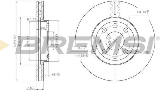 Bremsi CD7131V - Brake Disc car-mod.net