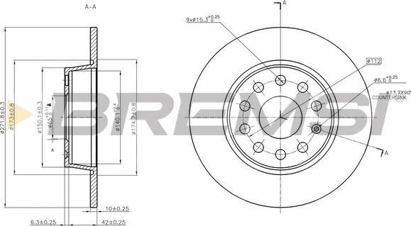 Bremsi CD7895S - Brake Disc car-mod.net