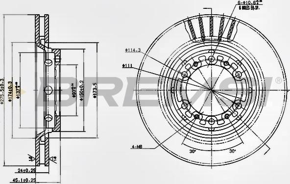 Bremsi CD7892V - Brake Disc car-mod.net