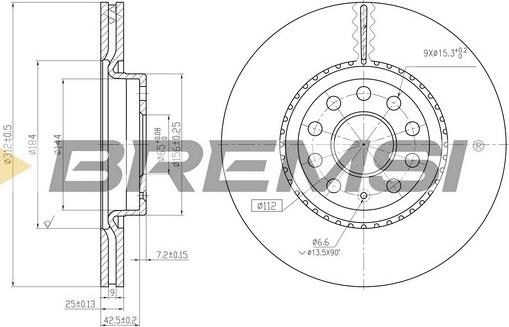 Bremsi CD7305V - Brake Disc car-mod.net