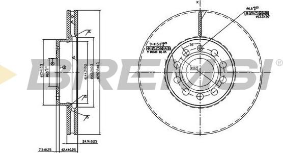 Bremsi CD7218V - Brake Disc car-mod.net