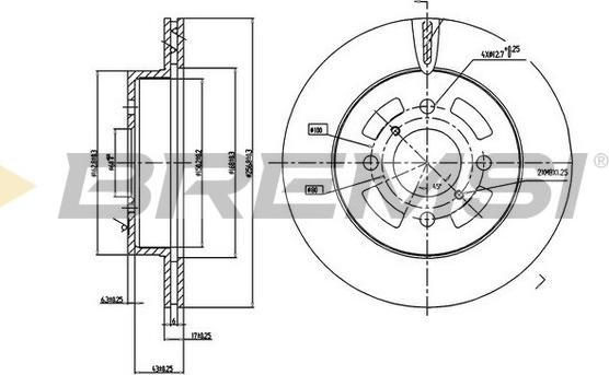 Bremsi CD7287V - Brake Disc car-mod.net