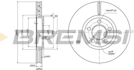 Bremsi CD7221V - Brake Disc car-mod.net
