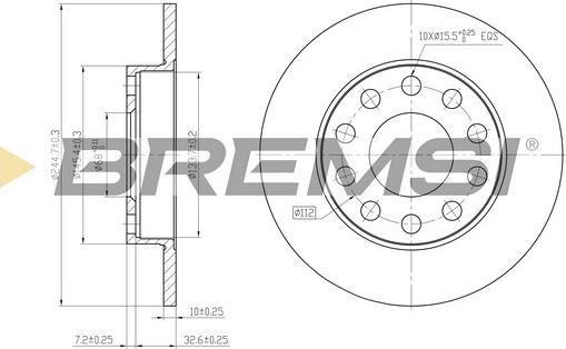 Bremsi CD7709S - Brake Disc car-mod.net