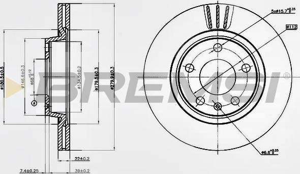 Bremsi CD7708V - Brake Disc car-mod.net