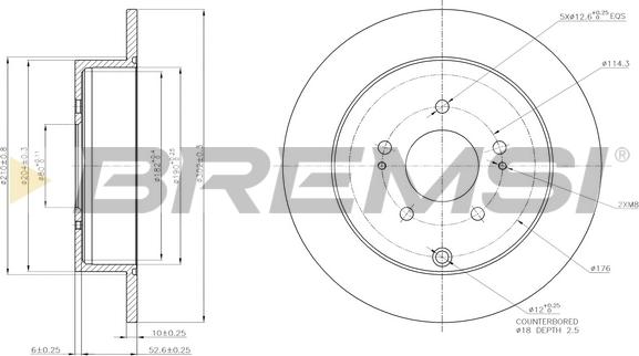 Bremsi CD7737S - Brake Disc car-mod.net