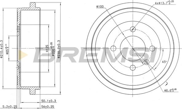 Bremsi CR5441 - Brake Drum car-mod.net