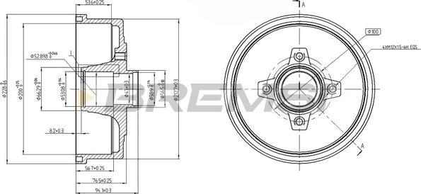 Bremsi CR5601 - Brake Drum car-mod.net