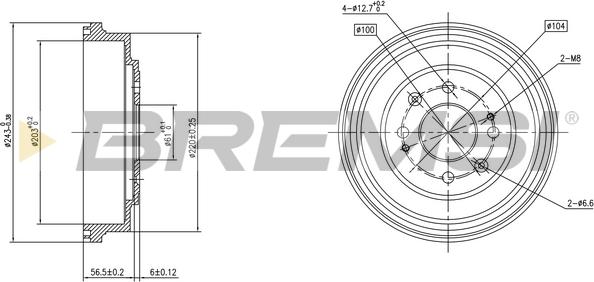 Bremsi CR5629 - Brake Drum car-mod.net