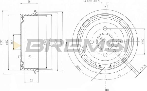 Bremsi CR5138 - Brake Drum car-mod.net