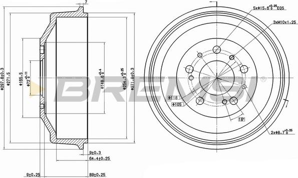 Bremsi CR5261 - Brake Drum car-mod.net