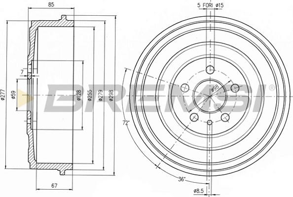 Bremsi CR5262 - Brake Drum car-mod.net