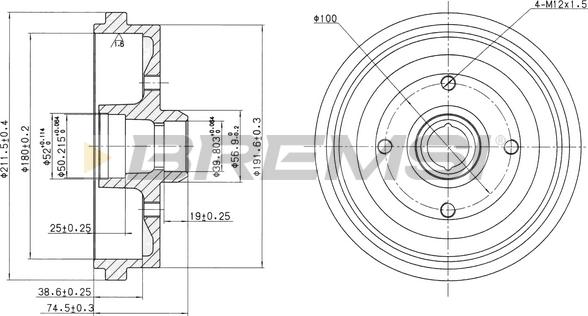 Bremsi CR5226 - Brake Drum car-mod.net