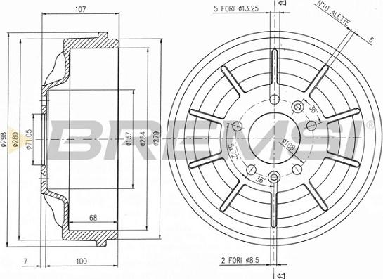 Bremsi CR5729 - Brake Drum car-mod.net