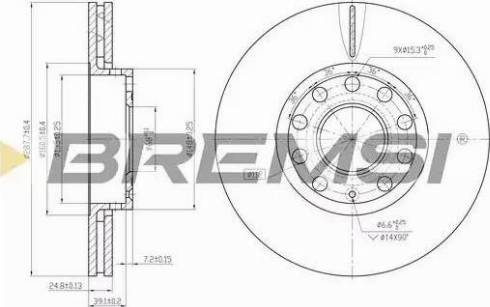 Bremsi DBB706V - Brake Disc car-mod.net