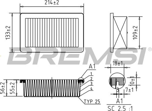 Bremsi FA0558 - Engine Air Filter car-mod.net