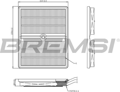 Bremsi FA0553 - Engine Air Filter car-mod.net