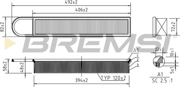 Bremsi FA0533 - Engine Air Filter car-mod.net