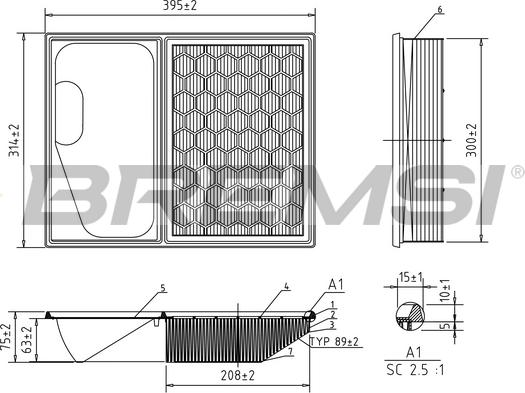 Bremsi FA0642 - Engine Air Filter car-mod.net