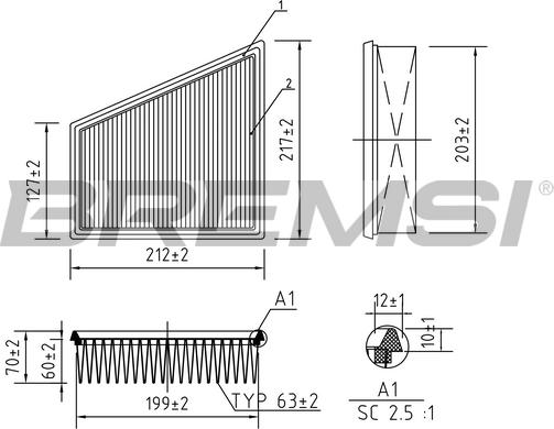 Bremsi FA0120 - Engine Air Filter car-mod.net