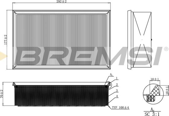 Bremsi FA0214 - Engine Air Filter car-mod.net