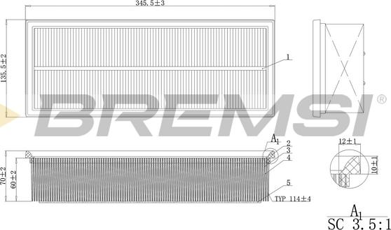 Bremsi FA0215 - Engine Air Filter car-mod.net