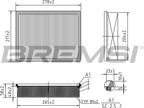 Bremsi FA1651 - Engine Air Filter car-mod.net
