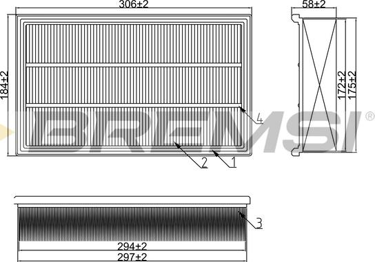 Bremsi FA1662 - Engine Air Filter car-mod.net
