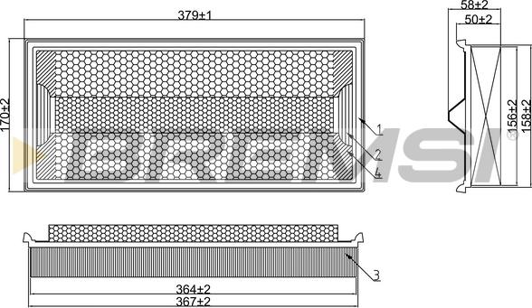 Bremsi FA1611 - Engine Air Filter car-mod.net