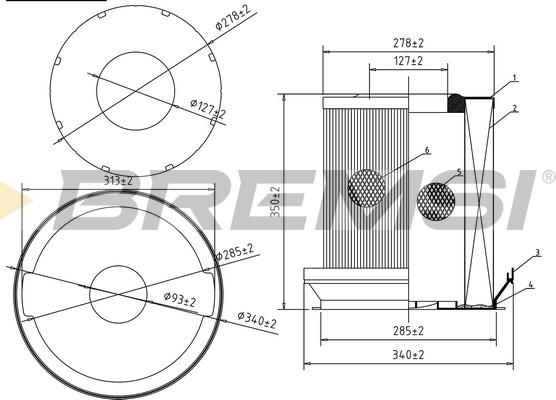 Bremsi FA1623 - Engine Air Filter car-mod.net
