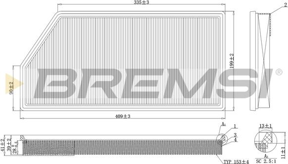 Bremsi FA1093 - Engine Air Filter car-mod.net