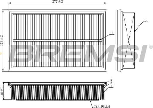 Bremsi FA1097 - Engine Air Filter car-mod.net