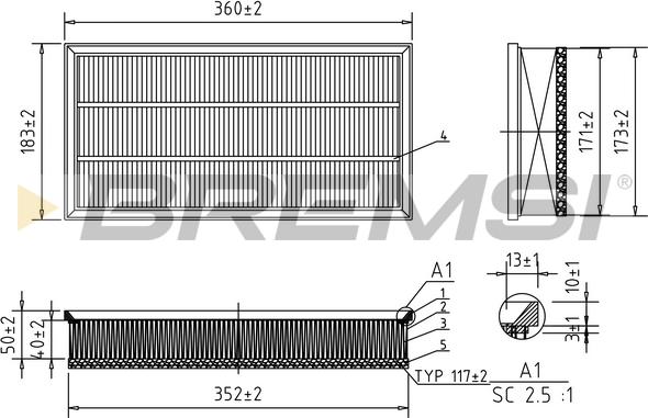 Bremsi FA1066 - Engine Air Filter car-mod.net