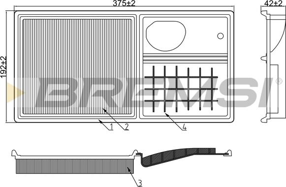 Bremsi FA1019 - Engine Air Filter car-mod.net