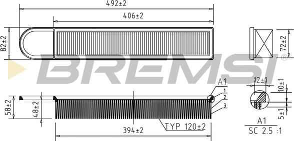 Bremsi FA1033 - Engine Air Filter car-mod.net