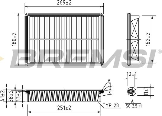 Bremsi FA1199 - Engine Air Filter car-mod.net