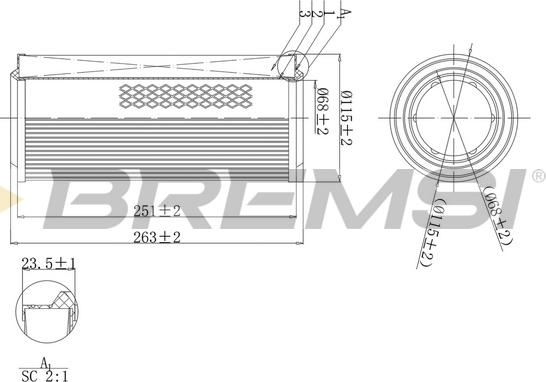 Bremsi FA1140 - Engine Air Filter car-mod.net
