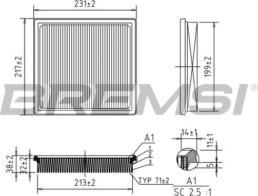 Bremsi FA1126 - Engine Air Filter car-mod.net