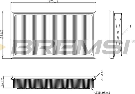 Bremsi FA1127 - Engine Air Filter car-mod.net
