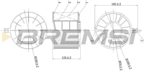 Bremsi FA1174 - Engine Air Filter car-mod.net