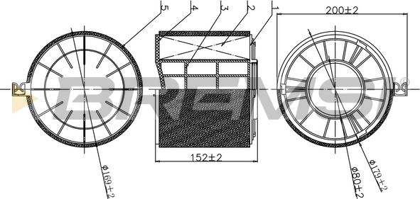 Bremsi FA1175 - Engine Air Filter car-mod.net